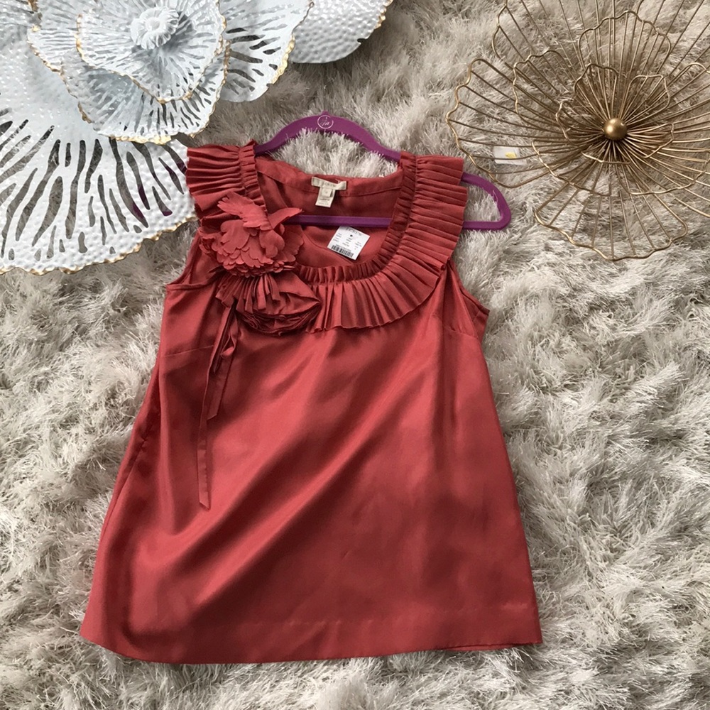 *NEW* J. Crew Sleeveless Silk Shirt Size 0